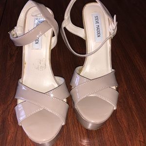 Steve Madden Nude Heels Platforms 8